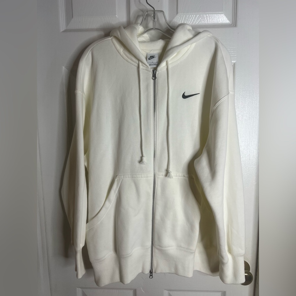 Nike Sail Phoenix Fleece Oversized Women’s Full Zip Hooded Jacket Size Large - Picture 5 of 13